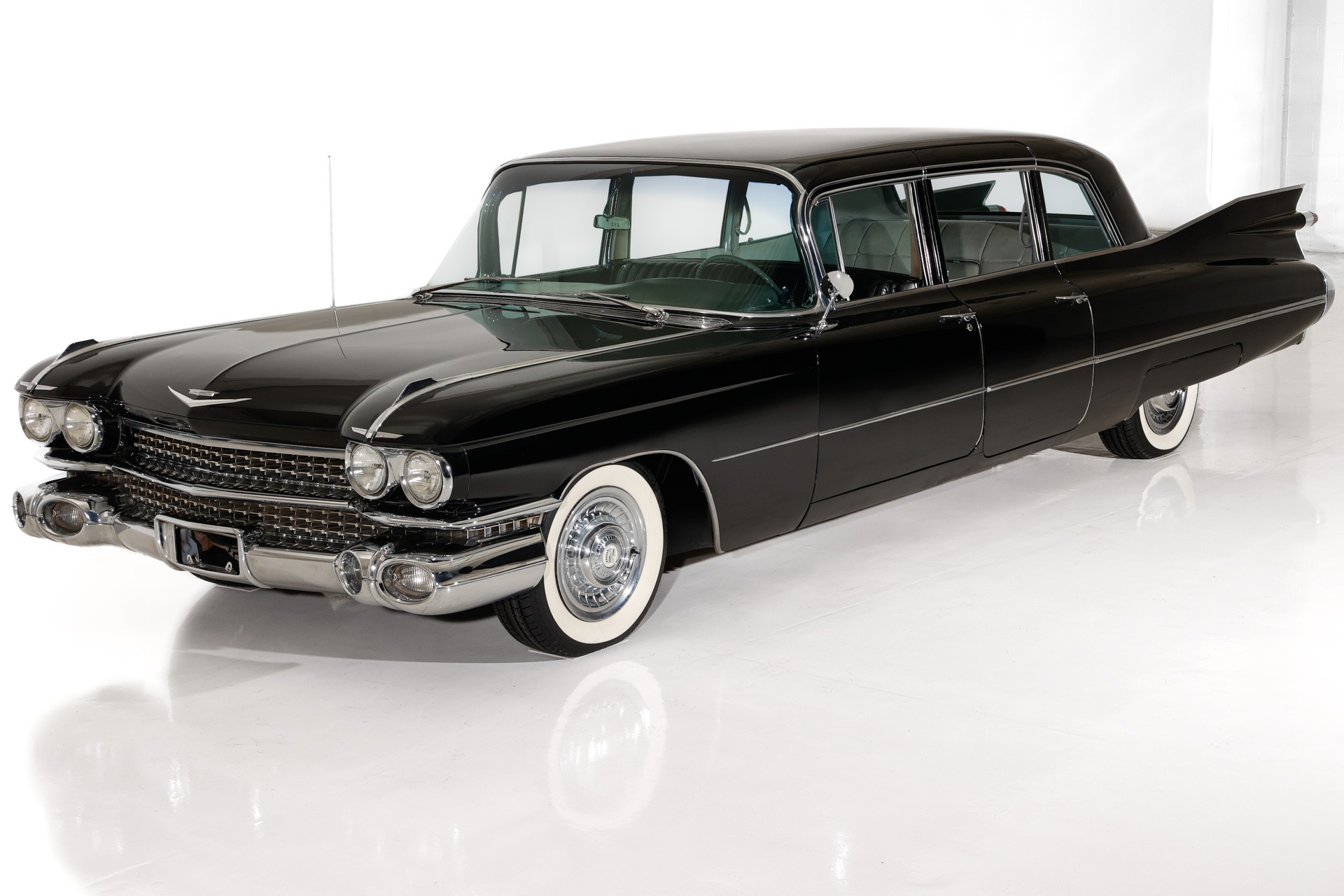 For Sale Used 1959 Cadillac Fleetwood Elegant & Original, Jet Black Series 75 Limousine, Gray Int. 390 Auto PS PB | American Dream Machines Des Moines IA 50309