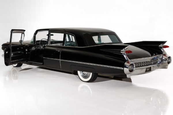 For Sale Used 1959 Cadillac Fleetwood Elegant & Original, Jet Black Series 75 Limousine, Gray Int. 390 Auto PS PB | American Dream Machines Des Moines IA 50309