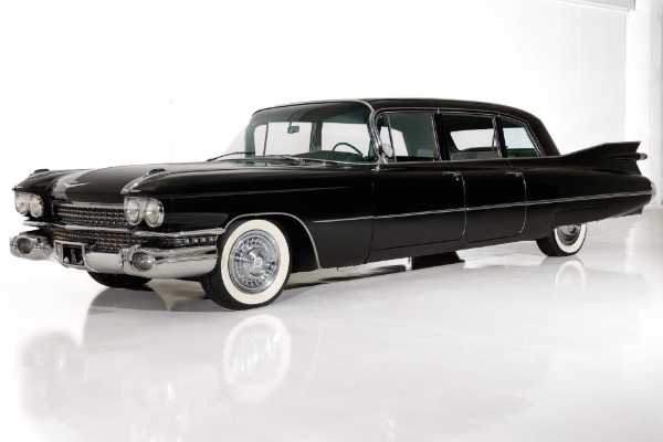 For Sale Used 1959 Cadillac Fleetwood Elegant & Original, Jet Black Series 75 Limousine, Gray Int. 390 Auto PS PB | American Dream Machines Des Moines IA 50309