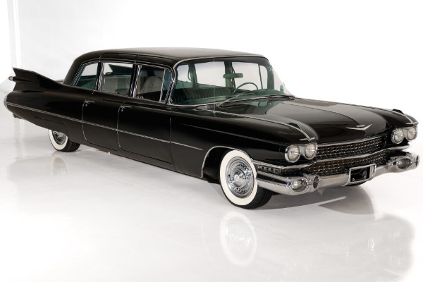 For Sale Used 1959 Cadillac Fleetwood Elegant & Original, Jet Black Series 75 Limousine, Gray Int. 390 Auto PS PB | American Dream Machines Des Moines IA 50309