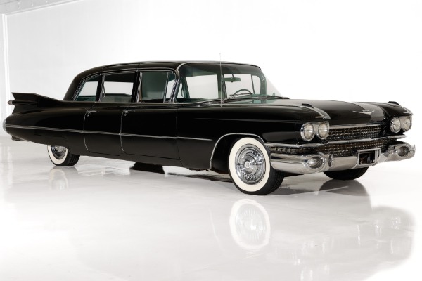 For Sale Used 1959 Cadillac Fleetwood Elegant & Original, Jet Black Series 75 Limousine, Gray Int. 390 Auto PS PB | American Dream Machines Des Moines IA 50309