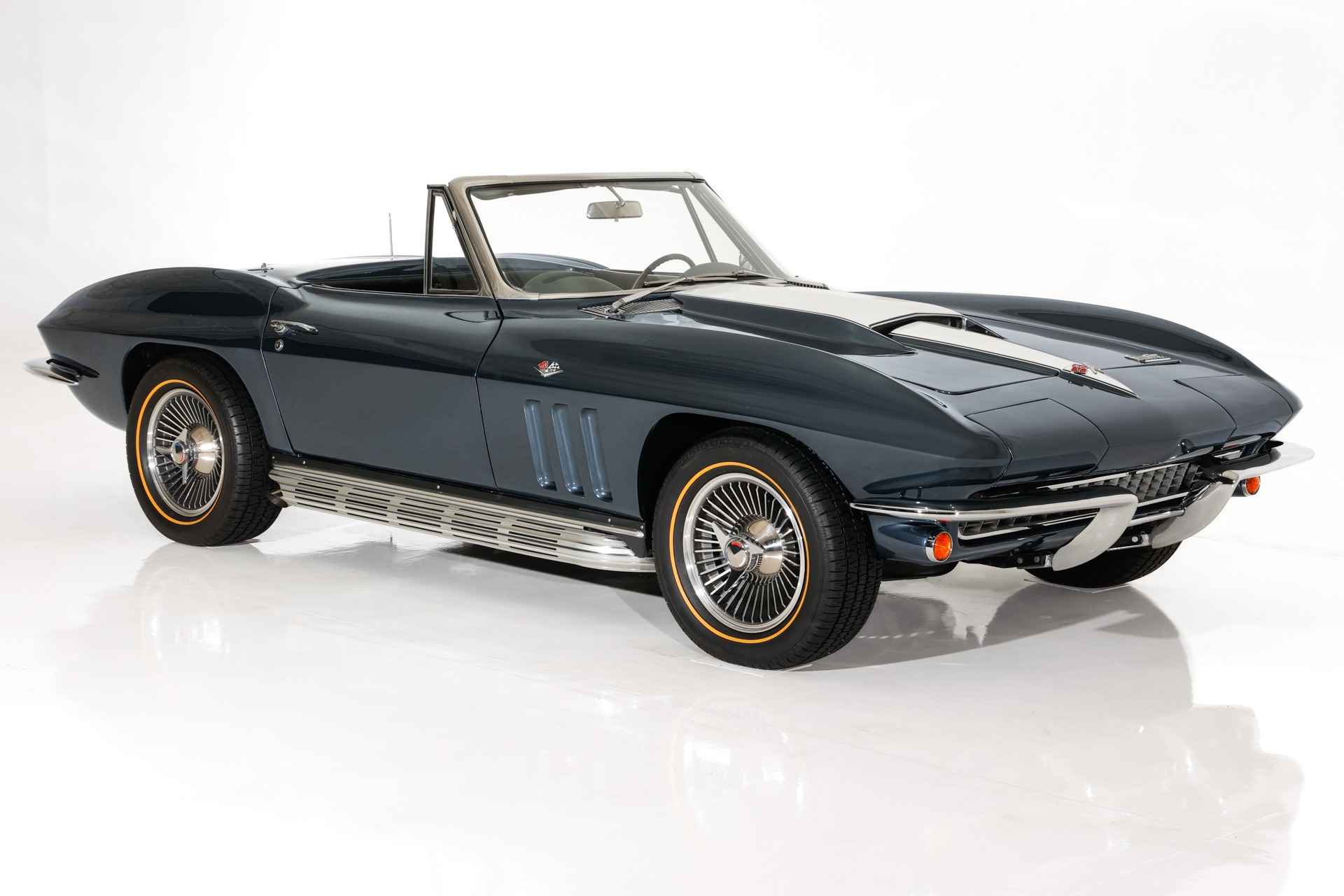 For Sale Used 1966 Chevrolet Corvette Laguna Blue ZZ3 350 4-Speed | American Dream Machines Des Moines IA 50309