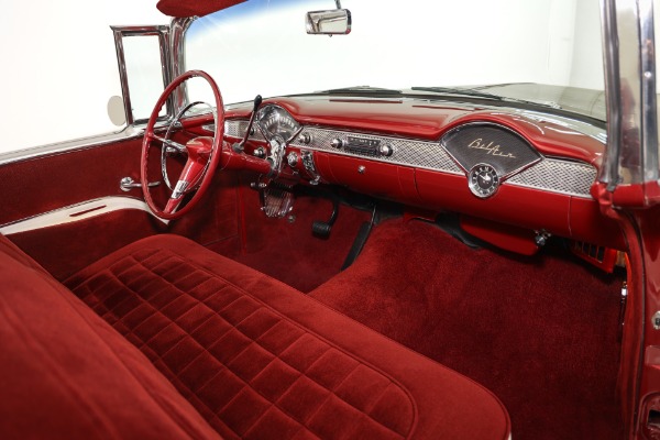 For Sale Used 1955 Chevrolet Bel Air Ruby Red Metallic 327, Auto PS | American Dream Machines Des Moines IA 50309