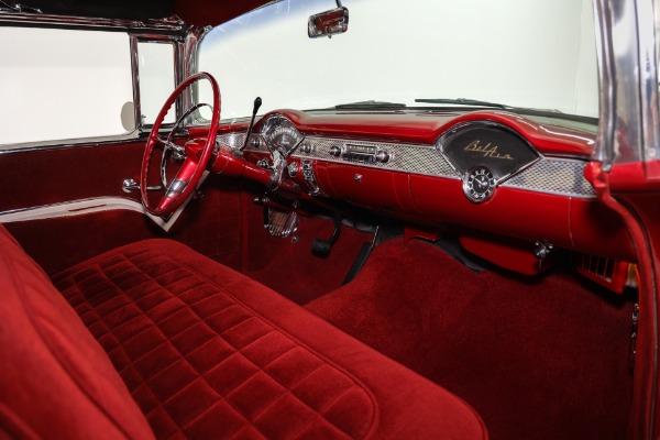 For Sale Used 1955 Chevrolet Bel Air Ruby Red Metallic 327, Auto PS | American Dream Machines Des Moines IA 50309