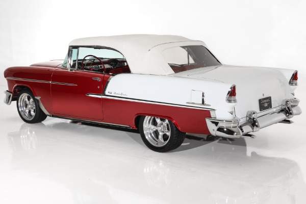 For Sale Used 1955 Chevrolet Bel Air Ruby Red Metallic 327, Auto PS | American Dream Machines Des Moines IA 50309