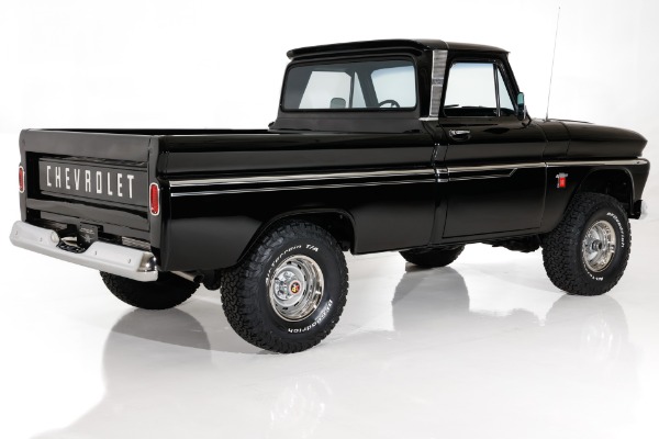 For Sale Used 1964 Chevrolet Pickup 4x4 Custom Cab Black V8 Auto, PS PB AC | American Dream Machines Des Moines IA 50309