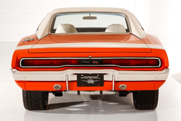 For Sale Used 1970 Dodge Charger RT, Hemi Orange 440 6-Pack 4-Speed Pistol Grip, White Bucket Int. PS PB | American Dream Machines Des Moines IA 50309