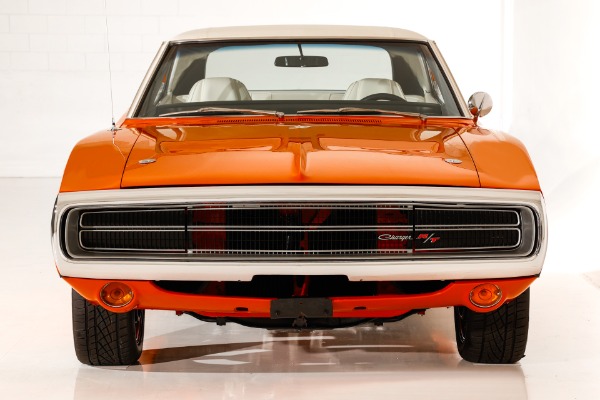 For Sale Used 1970 Dodge Charger RT, Hemi Orange 440 6-Pack 4-Speed Pistol Grip, White Bucket Int. PS PB | American Dream Machines Des Moines IA 50309