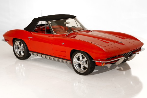 For Sale Used 1964 Chevrolet Corvette Factory Red on Red Roadster | American Dream Machines Des Moines IA 50309