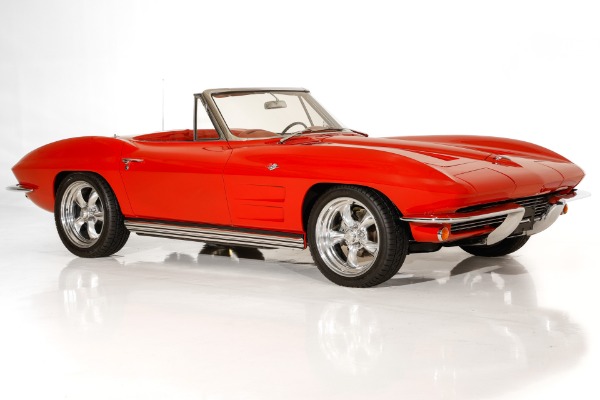 For Sale Used 1964 Chevrolet Corvette Factory Red on Red Roadster | American Dream Machines Des Moines IA 50309