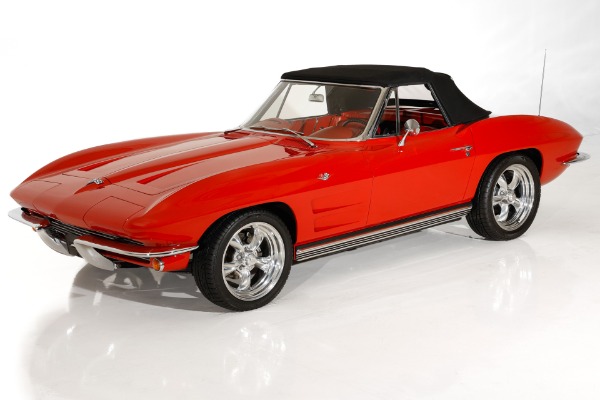 For Sale Used 1964 Chevrolet Corvette Factory Red on Red Roadster | American Dream Machines Des Moines IA 50309