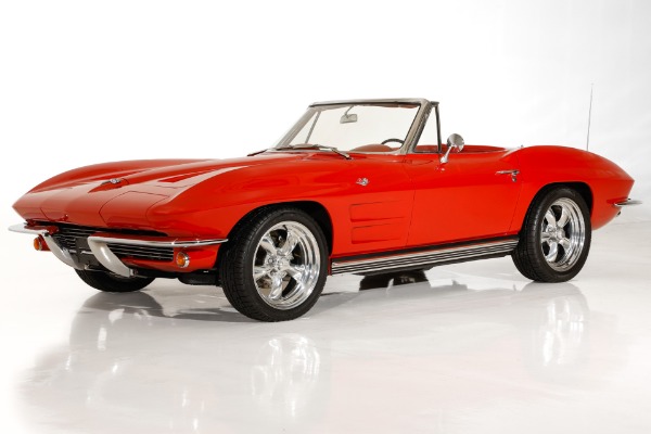 For Sale Used 1964 Chevrolet Corvette Factory Red on Red Roadster | American Dream Machines Des Moines IA 50309