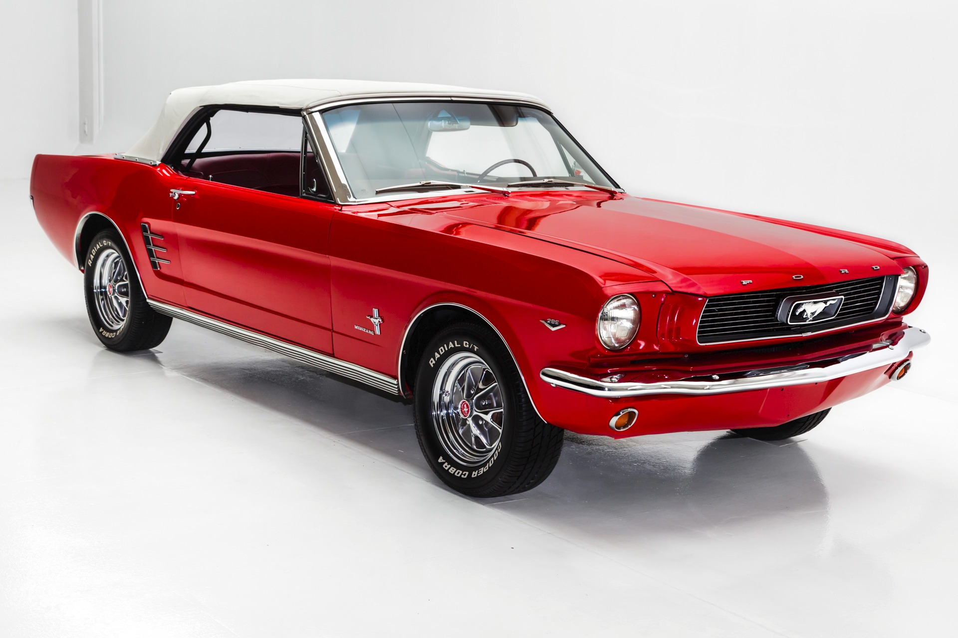 1966 Ford Mustang Red/Red Convertible 289 Stock 3839 visit www